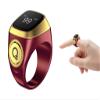 Hitopin Smart Ring Tasbih Counter for Muslim Islamic Prayer - Digital Electronic Tally Tasbeeh Zikr (Brown, 18mm) view 1