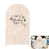 Adventure Awaits Party Arch Covers Photo Booth Maps Arched Backdrop Cover Stretchy Cover for Party Decoration Round Top Frame Spandex Cover (GX-2675,5x3ft) view 1
