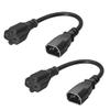JORINDO 2Pack 1FT/0.32M IEC320 C14 to NEMA 5-15R/5-20R AC Power Cord 14AWG view 1