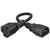 JORINDO 2Pack 1FT/0.32M IEC320 C14 to NEMA 5-15R/5-20R AC Power Cord 14AWG view 3