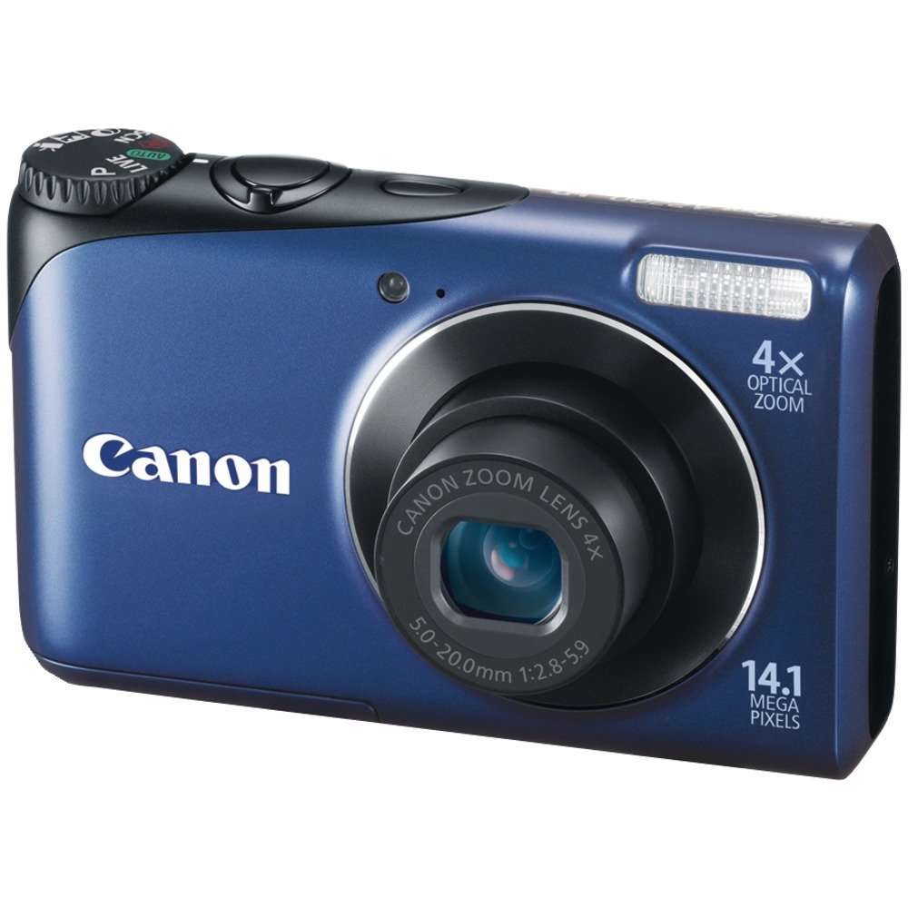 Canon Powershot A2200 14.1 MP Digital Camera with 4x Optical Zoom (Blue) (Renewed)
