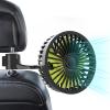 Dealswin USB Car Seat Fans for Backseat: Protable Car Cooling Fan for Car Rear Seat Baby Kids, 3 Speeds and 360 Degree Rotatable Car Rear Seat Headrest Fan for Sedan, SUV, RV, Van Strong Wind view 1
