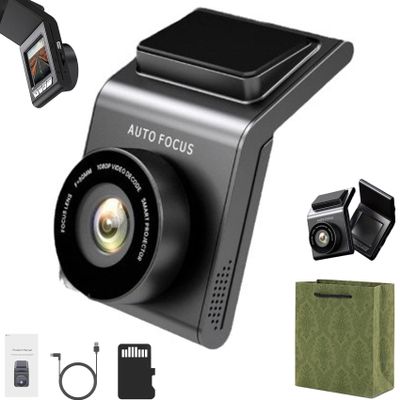 Self-Adhesive HD Dashboard Camera, 2024 Upgrade 4K Front Dash Camera for Cars, Mini Dashboard Car Recorder Camera with Night Vision, Loop Recording, 24H Parking Mode (USB Power Cable,32G)