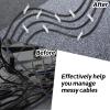 Biaungdo 100 Pcs Cable Wire Clips with Two Steel Nails, 16mm White Cable Clips Nail Management Nail-in Clamps Wall Wire Cable Fasteners for Ethernet Cord, Cable(8mmx2) view 4