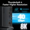 VENTION 8K 14-in-1 Thunderbolt 4 Docking Station Triple Monitors with 135W Power Adapter 40Gbps USB-C Docking Station for MacBook Pro/Air, Thunderbolt 4/3 Windows PC (8K HDMI DP, 3xUSB 3.2, Ethernet) view 4