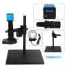 JKSVTF Industrial Digital Microscope 16MP PCB Chip Repair Microscope HDMI VGA 1080P Industrial Microscope LED Ring Light 180X C Mount Lens Big Workbench Stand (Set F) view 2