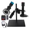 JKSVTF Industrial Digital Microscope 16MP PCB Chip Repair Microscope HDMI VGA 1080P Industrial Microscope LED Ring Light 180X C Mount Lens Big Workbench Stand (Set F) view 4