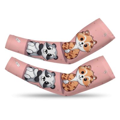 LFDSPYJE Arm Sleeves for Men Women Hand Drawn Cute Animals Cooling Sun Sleeves Sun Protection Compression Sleeve for Sport