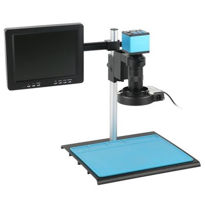 JOEBO Microscope Kit 1080P VGA HDMI IMX307 Industrial Lab Video Microscope Camera + 100X C-Mount Lens + 56 LED Ring Light + Stand + 8" LCD Microscope Lens Adapters (Color : HDMI VGA-01)