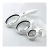 JOEBO Microscope Kit 90 75 37MM Interchangeable Magnifier Sheet Lens Handheld Newspaper Reading Magnifying Glass with Led Lights 3.5X 5X 11x Loupe Microscope Lens Adapters view 1