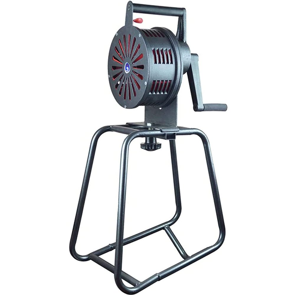 Portable Air Raid Siren, 120db Hand Crank Alarm Siren with Rail Support Base, for Fire Safety, Home Self-Protection Security