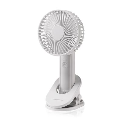 MINGPINHUIUS Foldable Handheld Clip Fan: 180Rotation Small Pocket Desk Fans USB Rechargeable Clip on Fan with 3-speed Travel Personal Electric Mini Fan for Camping, Treadmill and Car(White)