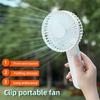 MINGPINHUIUS Foldable Handheld Clip Fan: 180Rotation Small Pocket Desk Fans USB Rechargeable Clip on Fan with 3-speed Travel Personal Electric Mini Fan for Camping, Treadmill and Car(White) view 2