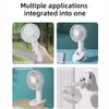 MINGPINHUIUS Foldable Handheld Clip Fan: 180Rotation Small Pocket Desk Fans USB Rechargeable Clip on Fan with 3-speed Travel Personal Electric Mini Fan for Camping, Treadmill and Car(White) view 4