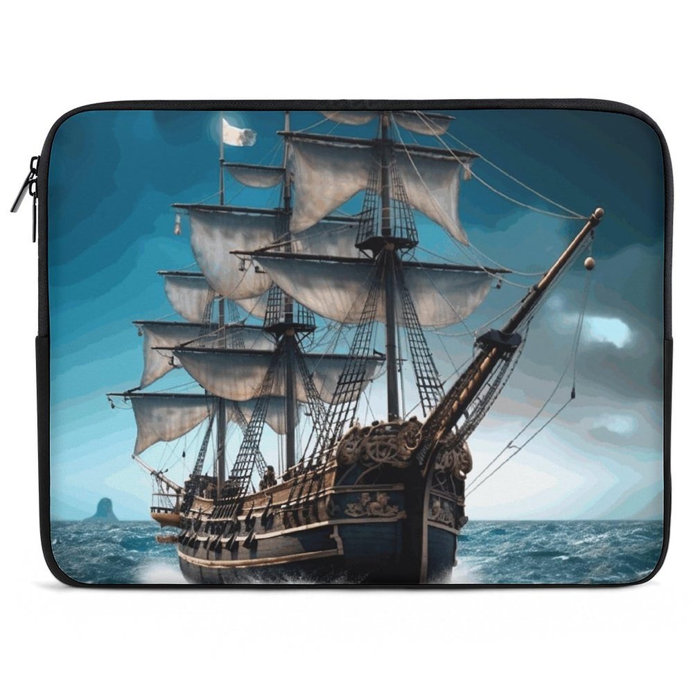 Laptop Sleeve Carrying Case Pirate Ship Laptop Case Shockproof Computer Bag 13inch Waterproof Protective Laptop Bag