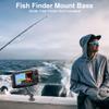 Keuvirya Aluminum Fish Finder Mount with 1" B-Size Ball, 360 Rotation Depth Finder Bracket for Boats with Double AMPS Round Plates, 5.6" Long Arm Marine Electronic GPS Mount for RAM Kit view 2