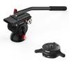 IFOOTAGE Video Fluid Head,Aluminum Fluid Drag Pan Head, Lightweight Tripod Head with Quick Release Plate,Komodo K5S&Seastar Q1S, Quick Release Plate view 1