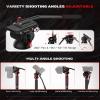 IFOOTAGE Video Fluid Head,Aluminum Fluid Drag Pan Head, Lightweight Tripod Head with Quick Release Plate,Komodo K5S&Seastar Q1S, Quick Release Plate view 2