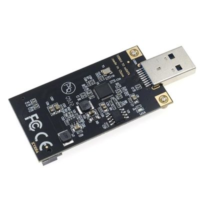 Grimmstr Msata to USB 3.0 Solid-State Drive to Mobile Hard Drive ASM1153E Chip Plug and Play for Sizes 30 X 50 Black PC+Metal 1 Piece, 500442796