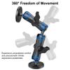 Kewirya Fish Finder & Ball Mount with Aluminum Long Arm Extension, AMPS Round Plate for GPS/Boats/Vehicle, T-Bolt Attachment for Track Systems & Backup Cameras, B Compatible with RAM view 4
