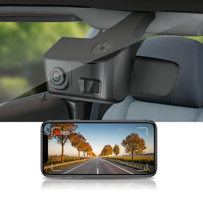 Fitcamx 4K Dash Cam Suitable for Audi Vehicles HD2-3760 (Distinguish Your Cover), OEM Factory Style, Black Color, 2160P UHD Video, Built-in WiFi & APP, Loop Recording, Parking Sensor, 64GB Card