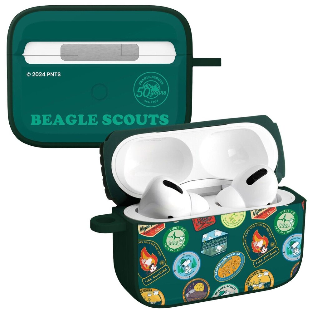 Affinity Bands Peanuts Beagle Scouts HDX Case Cover Compatible with Apple AirPods Pro 1 & 2 (Patches)