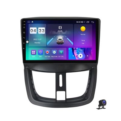 Plusfish Double Din Android 13 Car Stereo Wireless Carplay with Bluetooth 9 Inch Touchscreen Car Radio for Peugeot 207 2006~2015 Multimedia Navigation with USB/RDS/DSP,M800s 8core 8g+256g