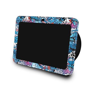 Glossy Glitter Skin Compatible with Amazon Echo Show 8 (3rd Gen, 2023) - Blue Meanies - Premium 3M Vinyl Protective Wrap Decal Cover - Easy to Apply | Crafted in The USA by MightySkins
