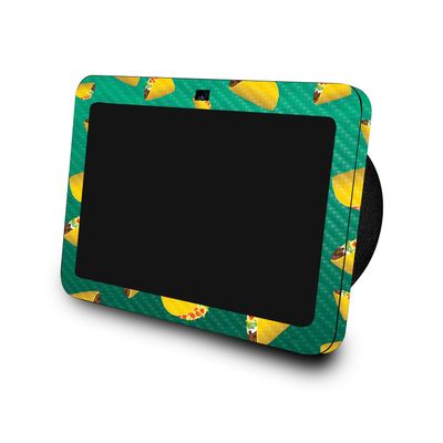 Carbon Fiber Skin Compatible with Amazon Echo Show 8 (3rd Gen, 2023) - Tacos - Premium 3M Vinyl Protective Wrap Decal Cover - Easy to Apply | Crafted in The USA by MightySkins