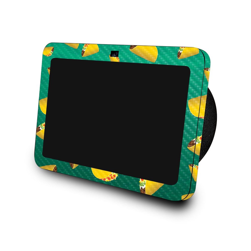 Carbon Fiber Skin Compatible with Amazon Echo Show 8 (3rd Gen, 2023) - Tacos - Premium 3M Vinyl Protective Wrap Decal Cover - Easy to Apply | Crafted in The USA by MightySkins