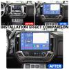 GQQSXZNTD Android 10 Car Radio Stereo for Chevrolet Silverado 2014-2018, 13.3 inch Multifunctional Touch Screen Auto Navigation System Support CarPlay/GPS/WiFi/BT/FM + Backup Camera(Size:8+256 G) view 2