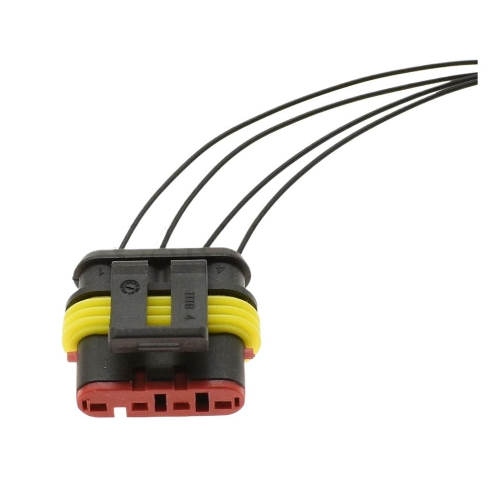 TakenE 1 Set 4 Pin Way Tyco Amp Superseal Automotive Connector Sealed Waterprof Auto Female Or Male Plug 282106-1 282088-1 (Color : Female with Wire)