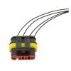 TakenE 1 Set 4 Pin Way Tyco Amp Superseal Automotive Connector Sealed Waterprof Auto Female Or Male Plug 282106-1 282088-1 (Color : Female with Wire) view 1