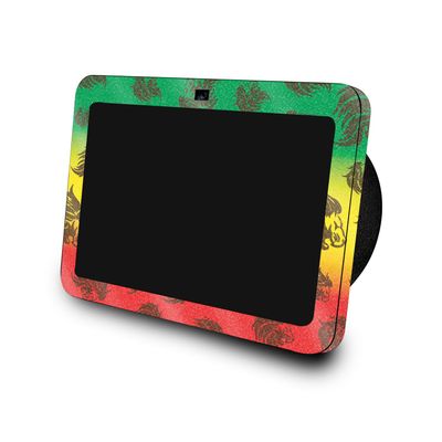 Glossy Glitter Skin Compatible with Amazon Echo Show 8 (3rd Gen, 2023) - Rasta Lion - Premium 3M Vinyl Protective Wrap Decal Cover - Easy to Apply, Crafted in The USA by MightySkins