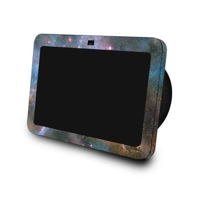 Glossy Glitter Skin Compatible with Amazon Echo Show 8 (3rd Gen, 2023) - Golden Nebula - Premium 3M Vinyl Protective Wrap Decal Cover - Easy to Apply | Crafted in The USA by MightySkins