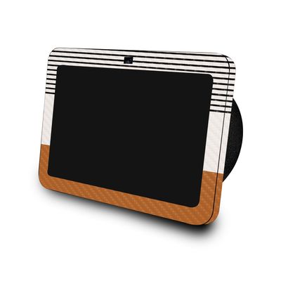 Carbon Fiber Skin Compatible with Amazon Echo Show 8 (3rd Gen, 2023) - Neutral Stripes - Premium 3M Vinyl Protective Wrap Decal Cover - Easy to Apply | Crafted in The USA by MightySkins