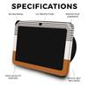 Carbon Fiber Skin Compatible with Amazon Echo Show 8 (3rd Gen, 2023) - Neutral Stripes - Premium 3M Vinyl Protective Wrap Decal Cover - Easy to Apply | Crafted in The USA by MightySkins view 2