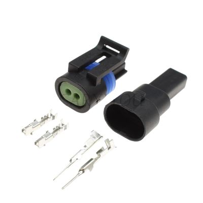 1 Set 2 Pin Male Female Water Temperature Sensor Plug Automobile Waterprof Connector 12162197 12162195 12162193 (Color : Male female set)