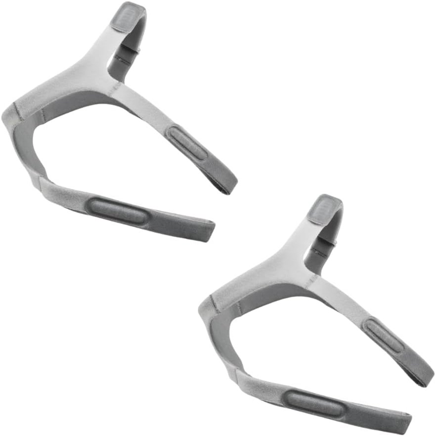 DirectNine Basics Amara-View Full Face Headgear Replacement- Standard (2 Pack), Gray