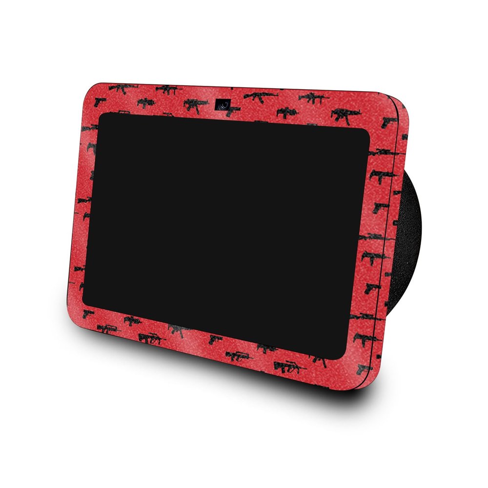 Glossy Glitter Skin Compatible with Amazon Echo Show 8 (3rd Gen, 2023) - Guns - Premium 3M Vinyl Protective Wrap Decal Cover - Easy to Apply, Crafted in The USA by MightySkins
