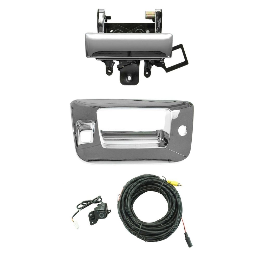 Replacement Rear View Camera Add On Kit w/Wiring Harness Tailgate Handle and Bezel for Chevy Mechanics Choice for Chevrolet