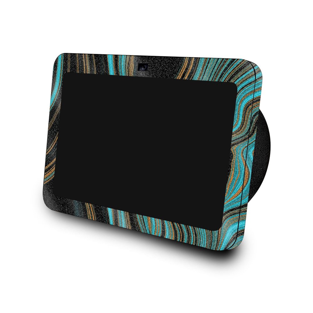 Glossy Glitter Skin Compatible with Amazon Echo Show 8 (3rd Gen, 2023) - Blue Canyon - Premium 3M Vinyl Protective Wrap Decal Cover - Easy to Apply | Crafted in The USA by MightySkins