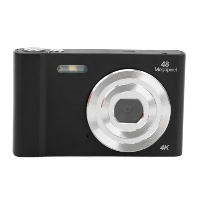 Yunir Digital Camera, FHD 48MP 1080P Compact Camera with 2.4 Inch Screen, 16X Digital Zoom, Hand Strap, CMOS Sensor, for Photography Travel Vlogging (Black)