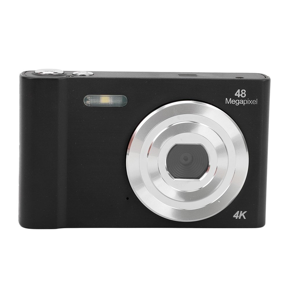 Yunir Digital Camera, FHD 48MP 1080P Compact Camera with 2.4 Inch Screen, 16X Digital Zoom, Hand Strap, CMOS Sensor, for Photography Travel Vlogging (Black)