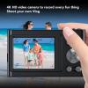 Yunir Digital Camera, FHD 48MP 1080P Compact Camera with 2.4 Inch Screen, 16X Digital Zoom, Hand Strap, CMOS Sensor, for Photography Travel Vlogging (Black) view 2