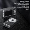 Yunir Digital Camera, FHD 48MP 1080P Compact Camera with 2.4 Inch Screen, 16X Digital Zoom, Hand Strap, CMOS Sensor, for Photography Travel Vlogging (Black) view 4