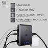 Austere VII Series Bundle- Outlet Extender Wall Charger Power Strip, 2 USB C & 1 USB A, 3500 Joules, 45W & 20W Power Delivery + Ultra High Speed 8K HDMI 1.5m 48Gbps, 8K60 & 4K120, Dynamic HDR, eARC view 3