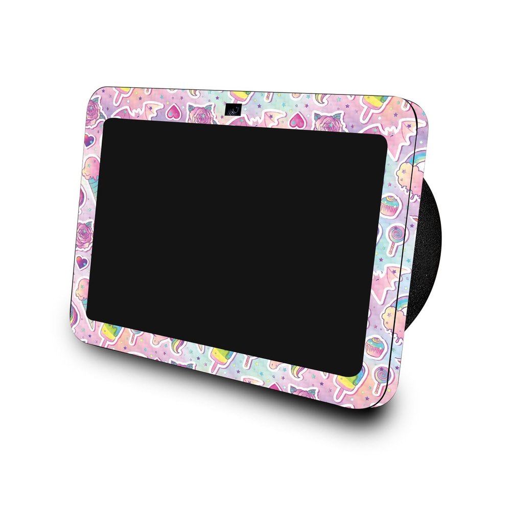 Carbon Fiber Skin Compatible with Amazon Echo Show 8 (3rd Gen, 2023) - Unicorn Popsicle - Premium 3M Vinyl Protective Wrap Decal Cover - Easy to Apply | Crafted in The USA by MightySkins