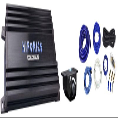 Audiosavings Bundle: Hifonics HCC-4200.1D 4200 Watts Mono Car Audio Amplifier Colossus Classic Amp Bundle with Rockville RWK01 0 Gauge Complete Car Amp Wiring Installation Wire Kit w/RCA's (2 Items)