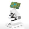 GEEFUNTECH WiFi Biological Digital Microscope 1600X Optical Objective Lenses, STEM Kids Microscope for Home Education, Android iOS Windows/Mac TV Compatible, white view 1